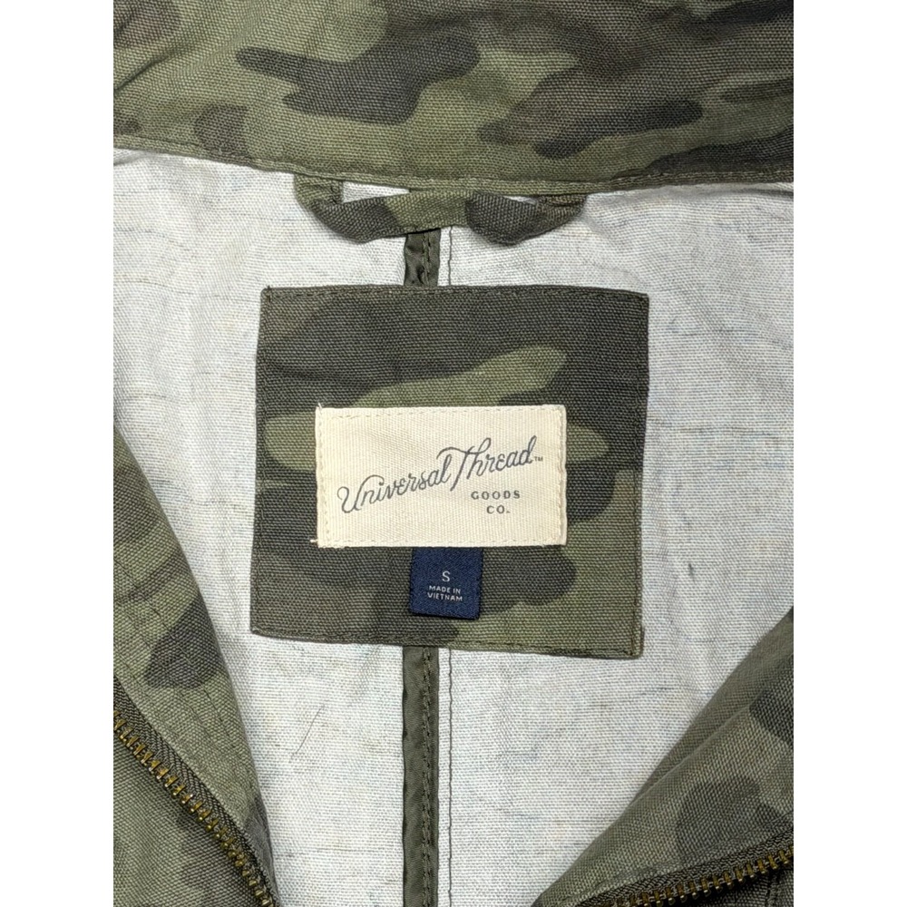 Universal Thread Green Camo Women's Small Utility Jacket Barn Coat Work Military - Picture 3 of 6